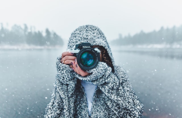 camera in the snow
