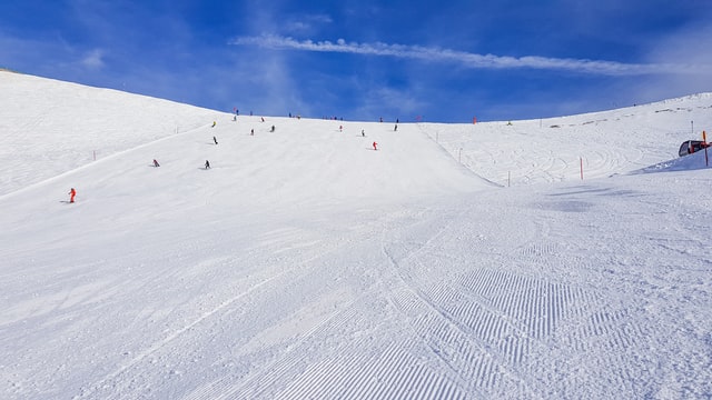 wide ski slope